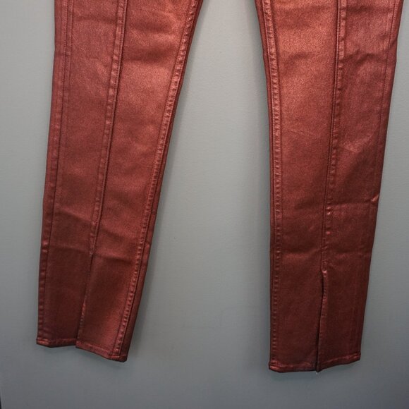 New HUDSON Jeans Harlow Ultra High-Rise Cigarette Jeans Cinnamon Glitter size 27 - Picture 7 of 16